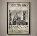 Vintage Italian Newspaper, Firenze Full Cover, Circa 1887 Old Italian Newspaper, Italian Decor, Italian Art, Florence Poster, Firenze Print