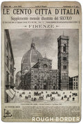 Vintage Italian Newspaper, Firenze Full Cover, Circa 1887 Old Italian Newspaper, Italian Decor, Italian Art, Florence Poster, Firenze Print