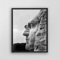 George Washington Art : Mount Rushmore Print - Gutzon Borglum - Mount Rushmore Repair 1932 - Americana Art - Presidential Art - American Art