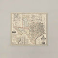 Texas Map | Vintage Map of Texas | Lone Star State | Vintage Wall Print | Home Decor | Old Texas Map | Circa 1800s | Big Texas Map