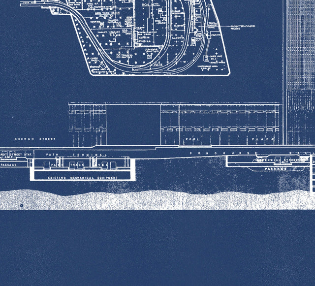 World Trade Center Blueprint : Vintage NYC - Blueprints of World Trade Center - Architecture Blueprint - Building Plans - NYC Architecture