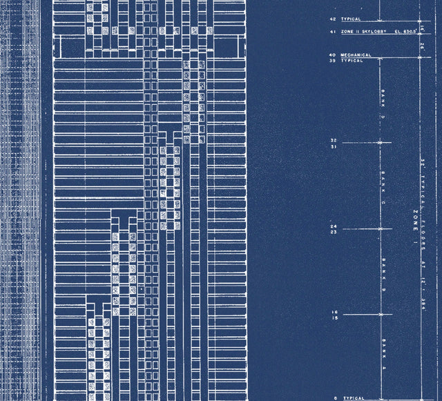 World Trade Center Blueprint : Vintage NYC - Blueprints of World Trade Center - Architecture Blueprint - Building Plans - NYC Architecture