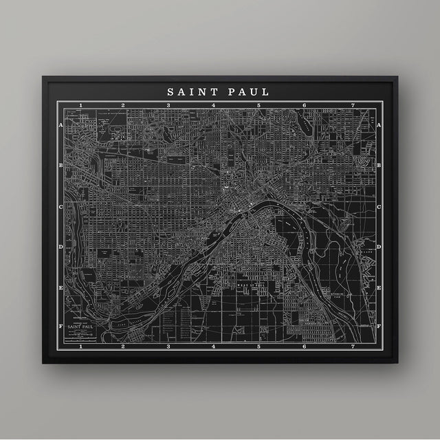 SAINT PAUL City Map - Old Street Map - Vintage St Paul - Street Guide Saint Paul - Map of St Paul Minnesota - Large City Map of St Paul MN