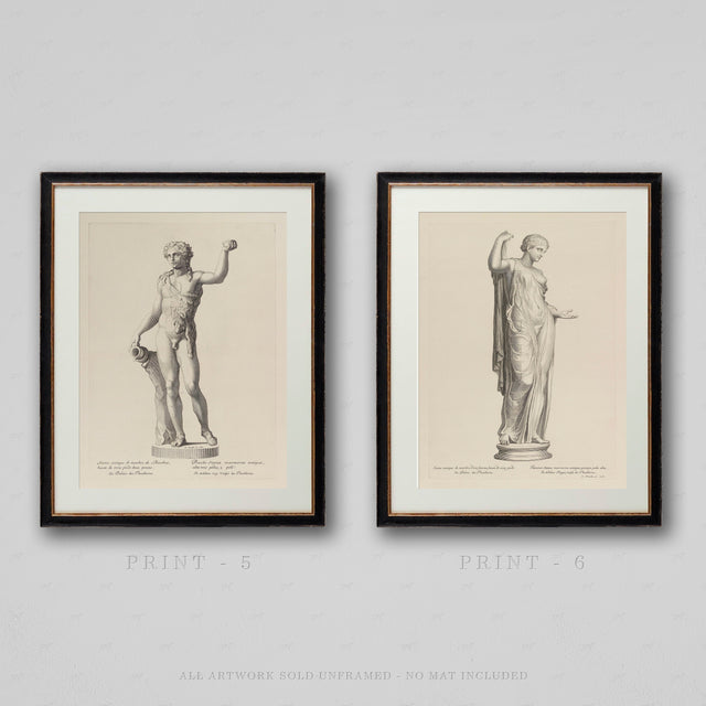 Vintage Statue Figure Drawings Collection - Statue Art Prints - Antique Engravings - Classical Engraving Art - Figure Art - Vintage Wall Art