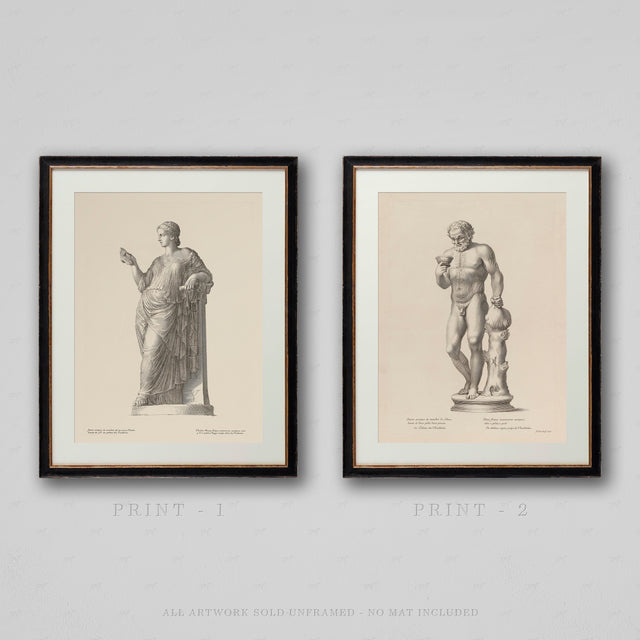 Vintage Statue Figure Drawings Collection - Statue Art Prints - Antique Engravings - Classical Engraving Art - Figure Art - Vintage Wall Art