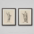 Vintage Statue Figure Drawings Collection - Statue Art Prints - Antique Engravings - Classical Engraving Art - Figure Art - Vintage Wall Art