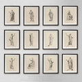 Vintage Statue Figure Drawings Collection - Statue Art Prints - Antique Engravings - Classical Engraving Art - Figure Art - Vintage Wall Art