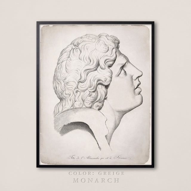 GREEK SCULPTURE DRAWING Print #3, 18th C. Engraving of Ancient Greek Statue Illustration - Traditional Art - Greek God Statue - Statue Print