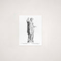 Figure Engraving Art #6 - 17th C. French Art - Antique Wall Art - Classical Decor - Female Statue Art - Gallery Wall Art - Colonial Wall Art