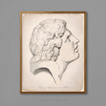 RENAISSANCE GREEK SCULPTURE Engraving #3, Circa 18th C. Greek Drawing, Sculpture Illustration, Figure Art, Vintage Art, Greek Drawing