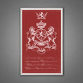 18TH C. ENGLISH ARMORIAL ENGRAVINGS - Heraldry Crest #12 - Circa 1700s