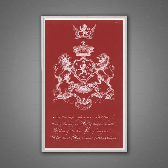 Coat of Arms Print #12, Family Crest, 18TH C. ENGLISH ARMORIAL Engraving, Family Crest, Heraldry Print, Renaissance, Art, Medieval Shield