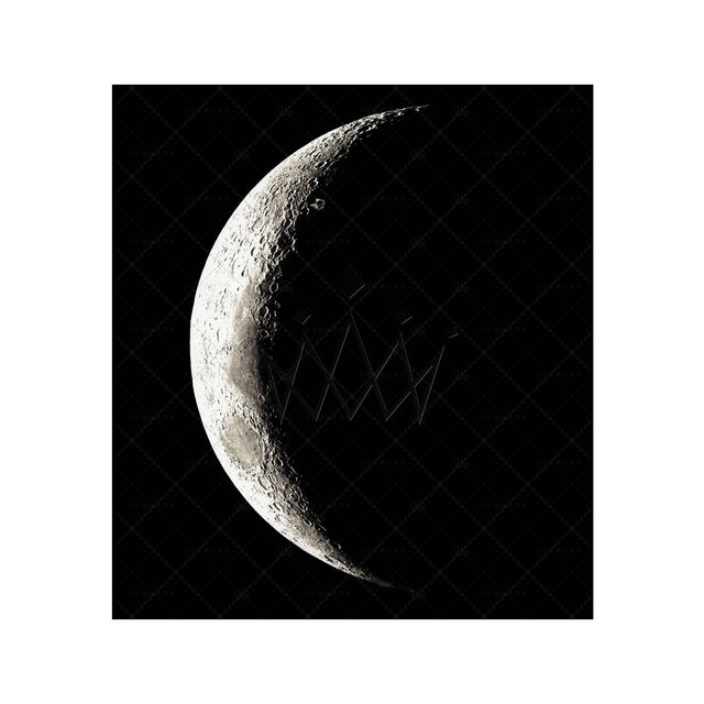 1896 MOON PHOTOGRAVURES - PHASE 06 - CRESCENT MOON - Foundry