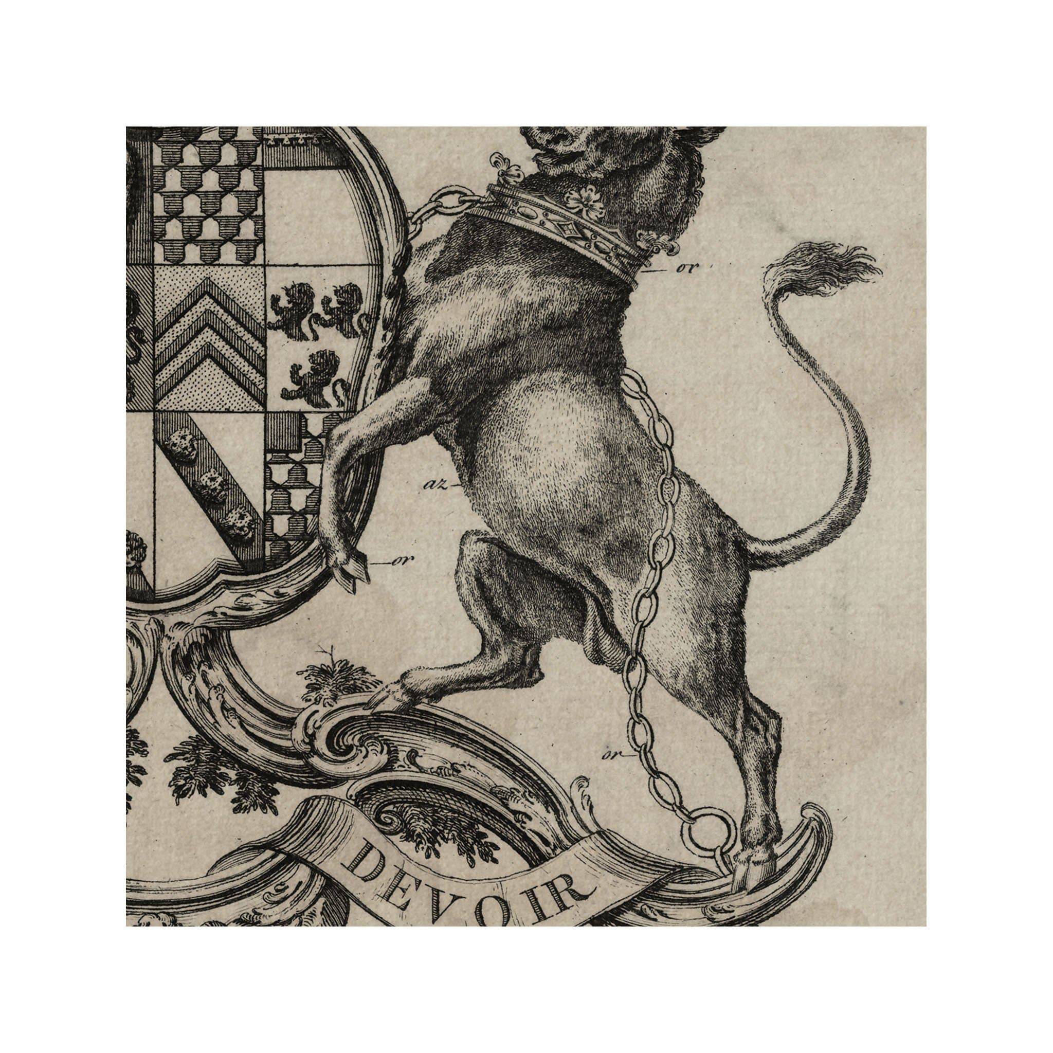 Coat of Arms Print #3 : Family Crest - 18th C. English Armorial Engravings print hotsell poster - Heraldy print