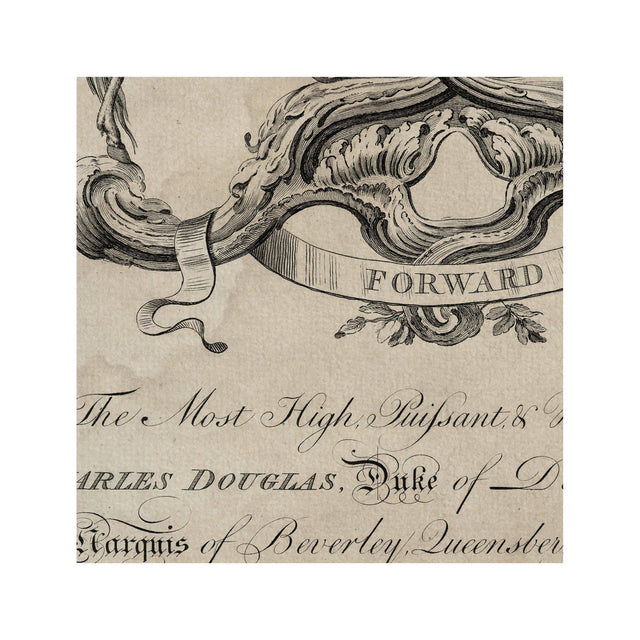 18th Century ENGLISH ARMORIAL ENGRAVING #08 - DOUGLAS CREST - Foundry