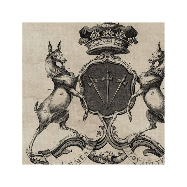 18th Century ENGLISH ARMORIAL ENGRAVING #10 - POWLETT CREST - Foundry