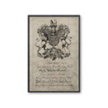 18th Century ENGLISH ARMORIAL ENGRAVING #14 - FREDERICK CREST - Foundry