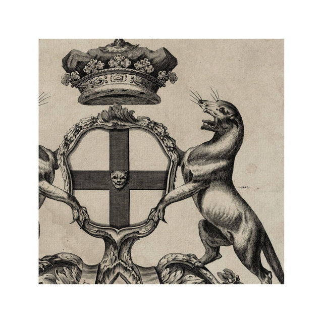 18th Century ENGLISH ARMORIAL ENGRAVING #15 - BRYDGES CREST - Foundry