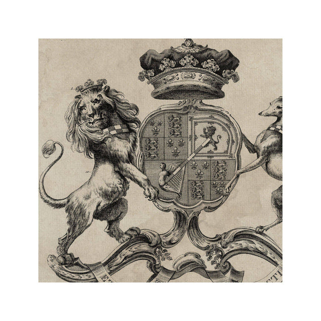18th Century ENGLISH ARMORIAL ENGRAVING #16 - FITZROY CREST - Foundry