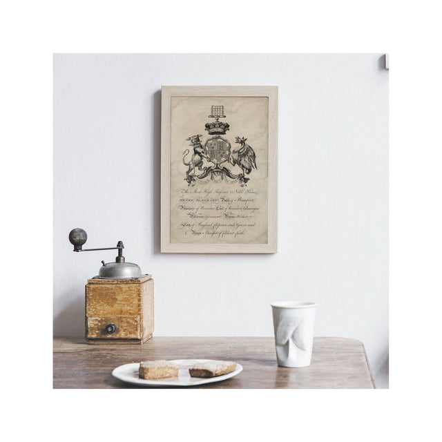 18th Century ENGLISH ARMORIAL ENGRAVING #17 - SOMERSET CREST - Foundry