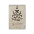 18th Century ENGLISH ARMORIAL ENGRAVING #18 - HAMILTON CREST - Foundry