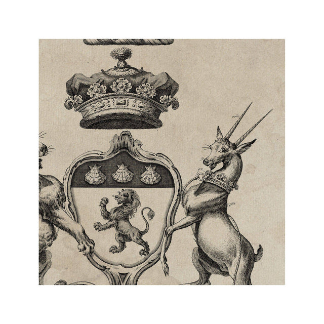 18th Century ENGLISH ARMORIAL ENGRAVING #19 - RUSSEL CREST - Foundry
