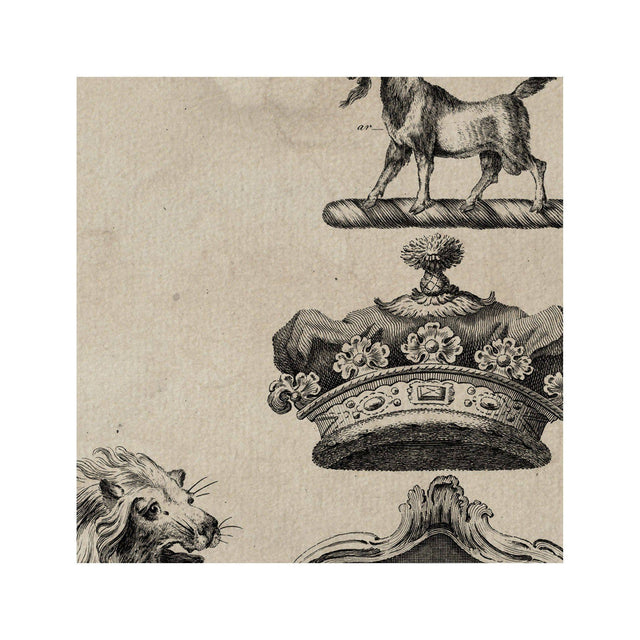 18th Century ENGLISH ARMORIAL ENGRAVING #19 - RUSSEL CREST - Foundry