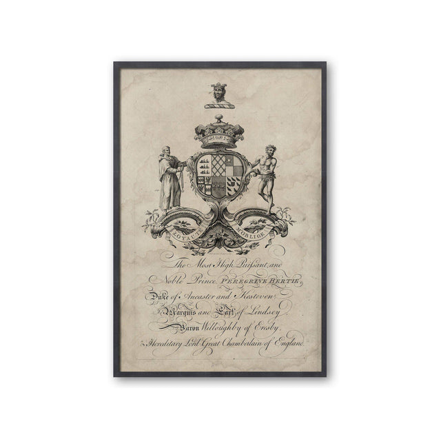 18th Century ENGLISH ARMORIAL ENGRAVING #21 - PEREGRINE CREST - Foundry