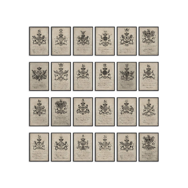 18th Century ENGLISH ARMORIAL ENGRAVING Collection - Foundry