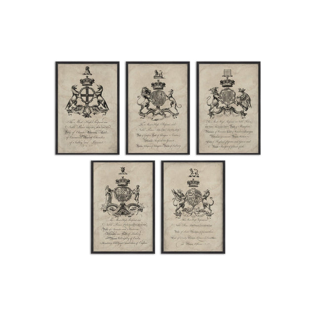 18th Century ENGLISH ARMORIAL ENGRAVING Collection - Foundry