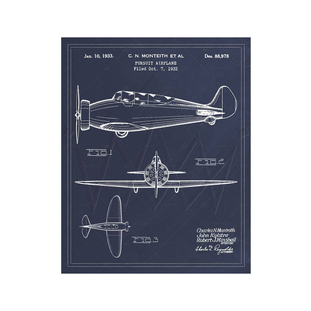 1932 PURSUIT AIRPLANE Patent - Foundry