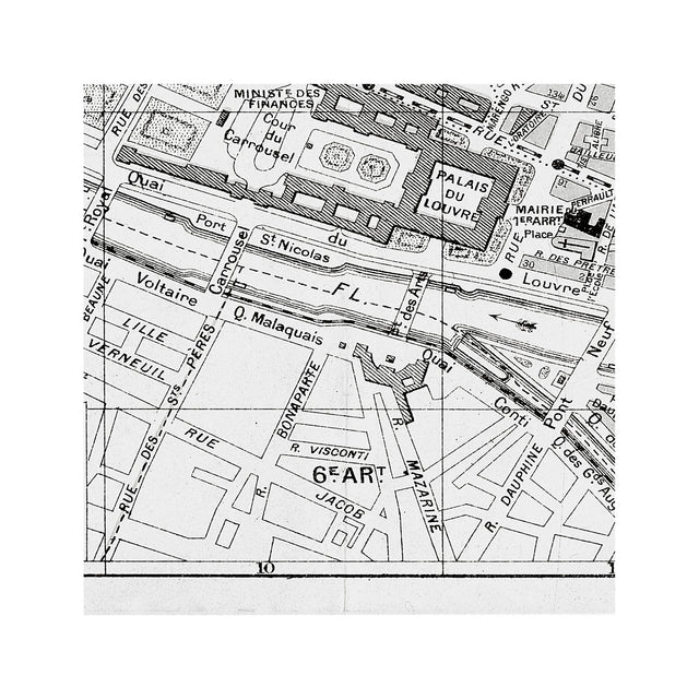 PARIS Map - 1st Arrondissement - LOUVRE - Foundry