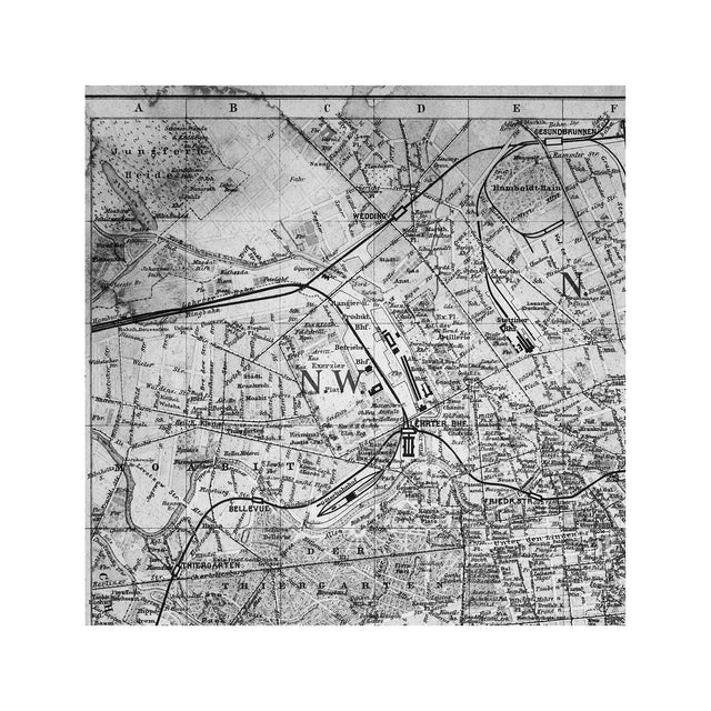 BERLIN, GERMANY - MAP of 1895 - Foundry