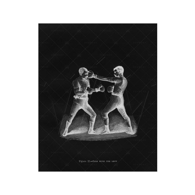 Boxing Illustration - Figure II - STOP with the LEFT - Foundry