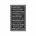 CHICAGO ILLINOIS Bus Scroll - LAKEVIEW - Foundry