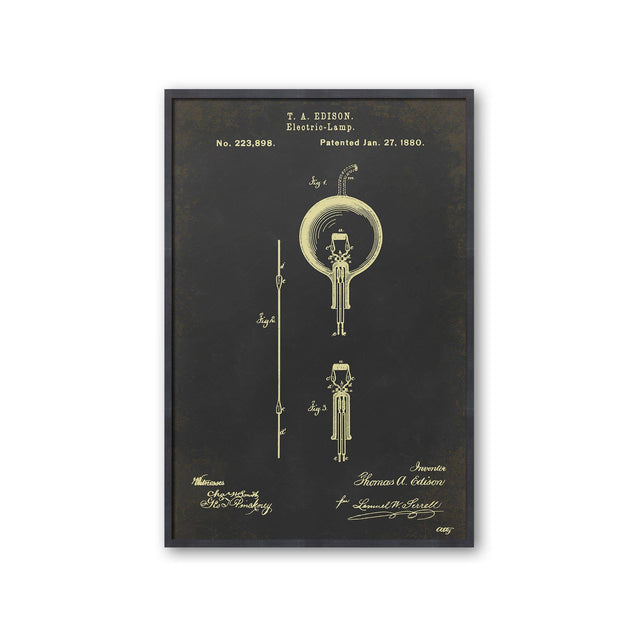 EDISON LIGHT BULB Patent #2 - Foundry