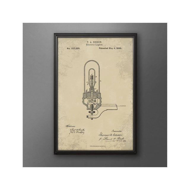 EDISON LIGHT BULB Patent #5 - Foundry