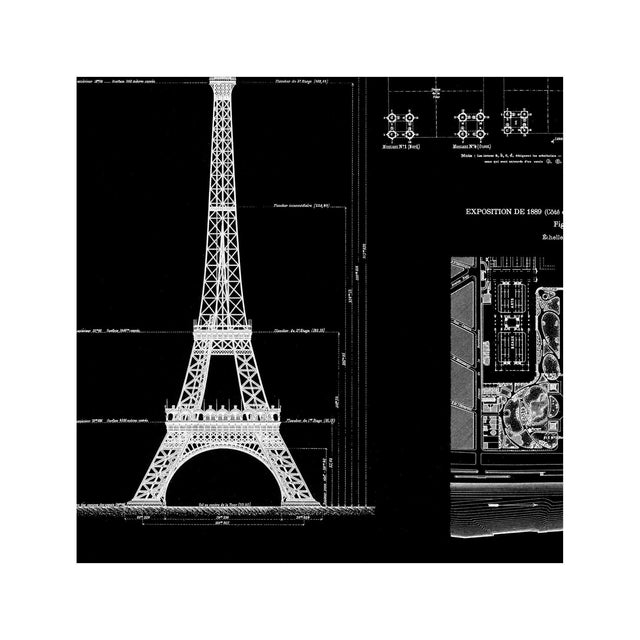 EIFFEL TOWER  - ELEVATION, DIAGRAMMES, EMPLACEMENT A L'EXPOSITION - Foundry