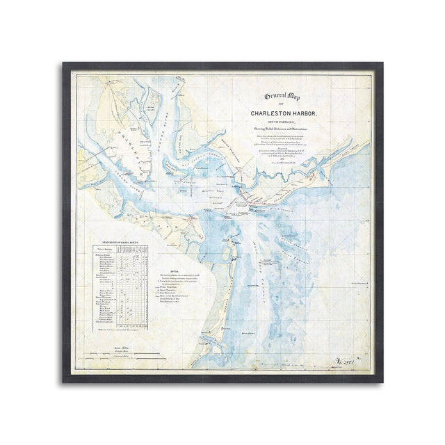 GENERAL MAP of CHARLESTON HARBOR - Foundry