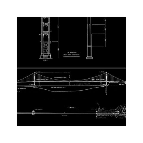 Golden Gate Bridge Blueprint Foundry
