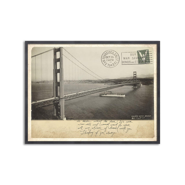 GOLDEN GATE BRIDGE Postcard,  1943 - Foundry