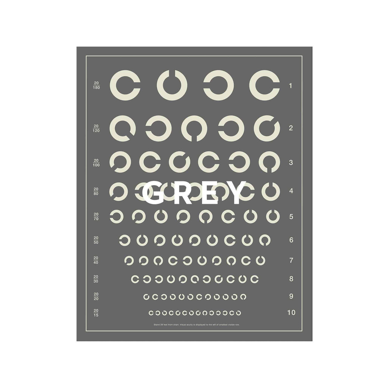 Herman Snellen "Tumbling C's" Eye Chart Foundry Eye Chart Herman