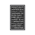 HOUSTON TEXAS Bus Scroll - HEIGHTS BLVD - Foundry