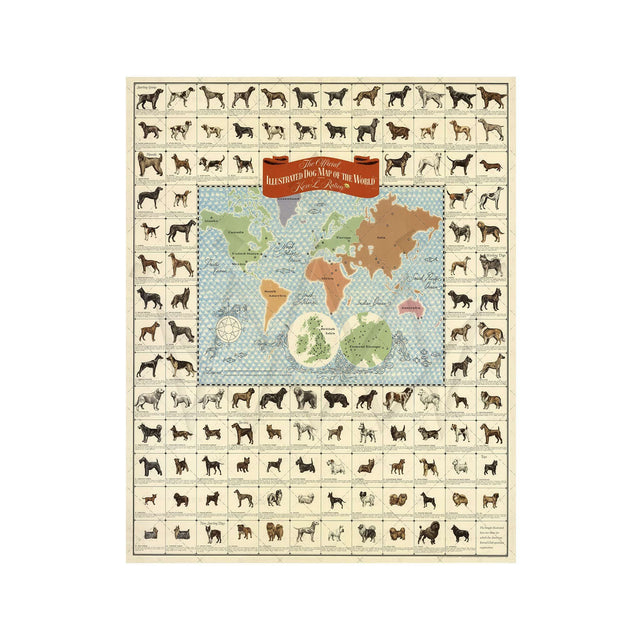 Ken Ration's ILLUSTRATED DOG MAP of the WORLD - Foundry