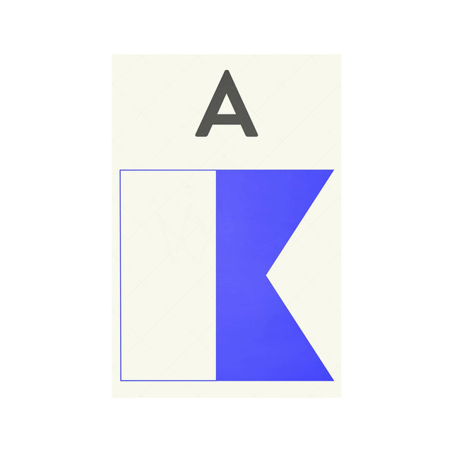 LETTER A - Navy Signal Print - Foundry