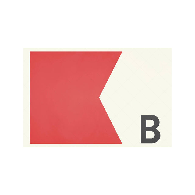 LETTER B - Navy Signal Print - Foundry