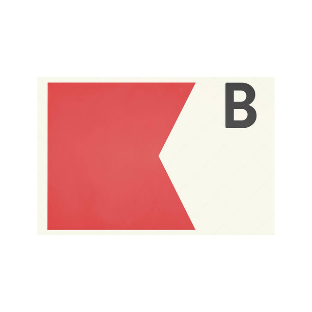 LETTER B - Navy Signal Print - Foundry