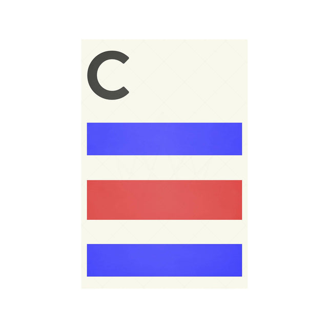 LETTER C - Navy Signal Print - Foundry