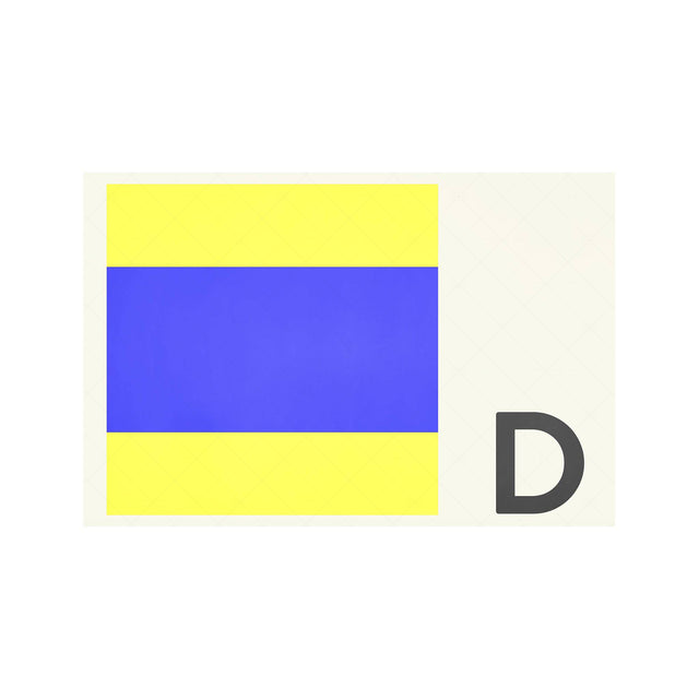 LETTER D - Navy Signal Print - Foundry