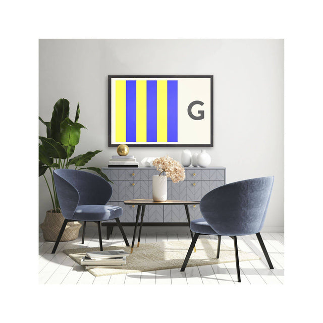 LETTER G - Navy Signal Print - Foundry